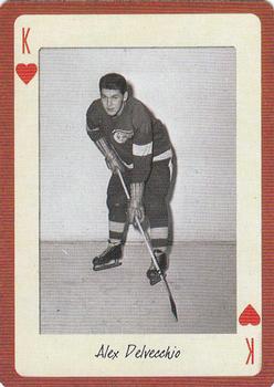 2005 Hockey Legends Detroit Red Wings Playing Cards #K♥ Alex Delvecchio Front