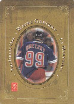 2005 Hockey Legends Wayne Gretzky Playing Cards #5♣ Going for a goal - 1985/86 Back