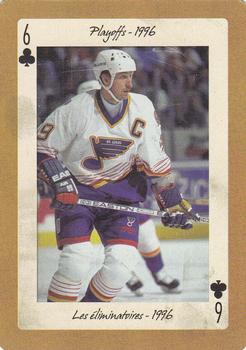 2005 Hockey Legends Wayne Gretzky Playing Cards #6♣ Playoffs - 1996 Front