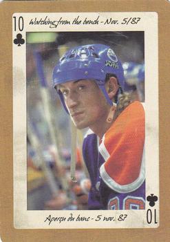 2005 Hockey Legends Wayne Gretzky Playing Cards #10♣ Watching from the bench - Nov. 5/87 Front