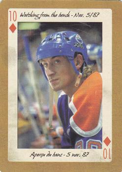 2005 Hockey Legends Wayne Gretzky Playing Cards #10♦ Watching from the bench - Nov. 5/87 Front