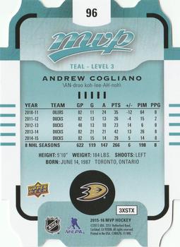 2015-16 Upper Deck MVP - Colours and Contours #96 Andrew Cogliano Back