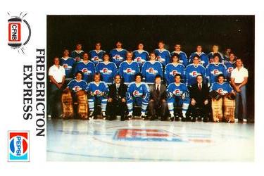 1983-84 Fredericton Express (AHL) Police #1 Team Picture Front