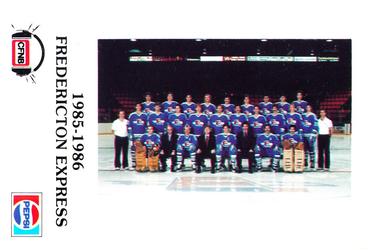 1985-86 Fredericton Express (AHL) Police #3 Team Picture Front