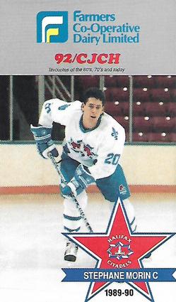 1989-90 Halifax Citadels (AHL) Police #NNO Stephane Morin Front