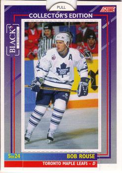 1993-94 Score Black's Toronto Maple Leafs Pop-Ups #5 Bob Rouse Front