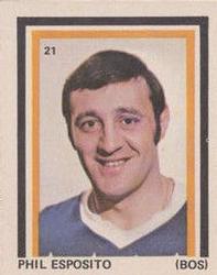 1972-73 Eddie Sargent NHL Players Stickers #21 Phil Esposito Front