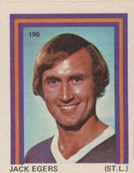 1972-73 Eddie Sargent NHL Players Stickers #196 Jack Egers Front