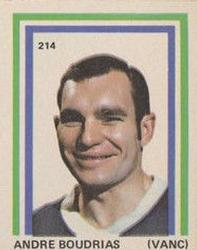 1972-73 Eddie Sargent NHL Players Stickers #214 Andre Boudrias Front