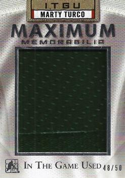 2015 Leaf In The Game Used - Maximum Memorabilia Silver Foil #MM-MT1 Marty Turco Front