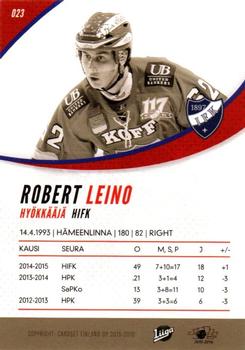 2015-16 Cardset Finland #023 Robert Leino Back