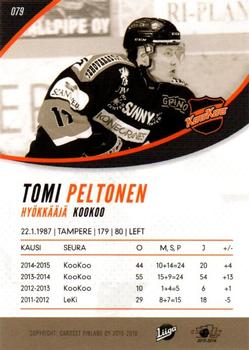 2015-16 Cardset Finland #079 Tomi Peltonen Back