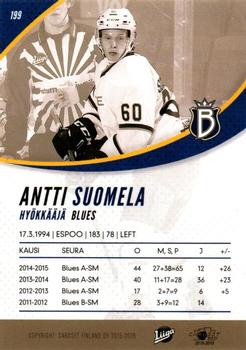 2015-16 Cardset Finland #199 Antti Suomela Back