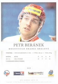 2014-15 OFS Classic #245 Petr Beranek Back