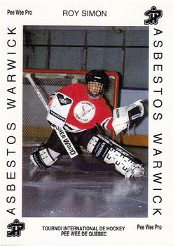 1992 Quebec International Pee-Wee Tournament #0061 Roy Simon Front