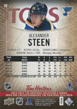 2015-16 Upper Deck Tim Hortons #20 Alexander Steen Back