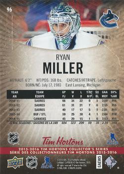 2015-16 Upper Deck Tim Hortons #96 Ryan Miller Back