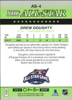 2015-16 O-Pee-Chee - All-Star Glossy #AS-4 Drew Doughty Back