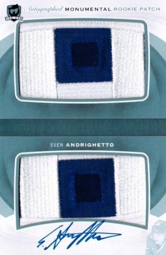 2014-15 Upper Deck The Cup - Autographed Monumental Rookie Patch Booklets #AMRP-SA Sven Andrighetto Back