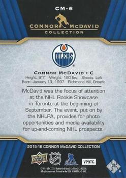 2015-16 Upper Deck Connor McDavid Collection #CM-6 Connor McDavid Back