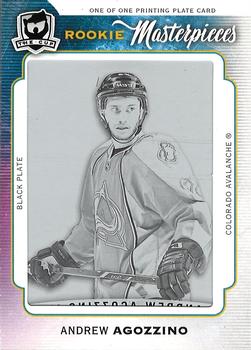 2014-15 Upper Deck The Cup - Printing Plates Upper Deck Ice Black #ICE-110 Andrew Agozzino Front