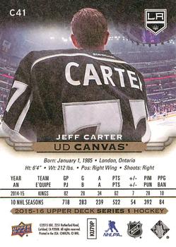 2015-16 Upper Deck - UD Canvas #C41 Jeff Carter Back