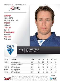 2012-13 Playercards (DEL) #DEL-128 Joe Motzko Back