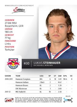 2012-13 Playercards (DEL) #DEL-225 Lukas Steinhauer Back