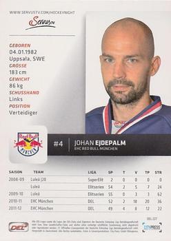 2012-13 Playercards (DEL) #DEL-227 Johan Ejdepalm Back