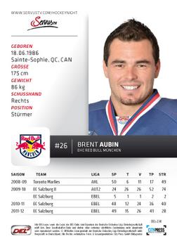 2012-13 Playercards (DEL) #DEL-234 Brent Aubin Back