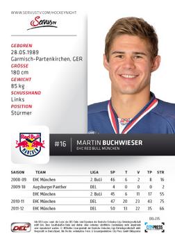 2012-13 Playercards (DEL) #DEL-235 Martin Buchwieser Back