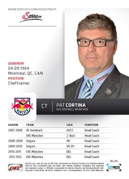 2012-13 Playercards (DEL) #DEL-245 Pat Cortina Back