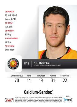2012-13 Playercards (DEL) #DEL-329 Kai Hospelt Back