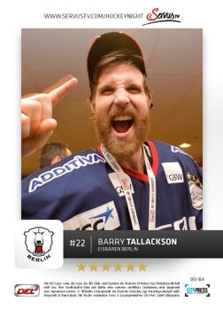 2012-13 Playercards (DEL) #DEL-364 Barry Tallackson Back