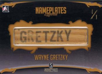 2015 Leaf In The Game Stickwork - Nameplates #NP-WG Wayne Gretzky Front