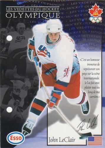 1997 Esso Olympic Hockey Heroes French #25 John LeClair Front