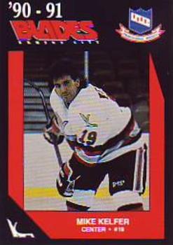 1990-91 Kansas City Blades (IHL) #16 Mike Kelfer Front