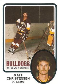 1985-86 Minnesota-Duluth Bulldogs (NCAA) #15 Matt Christensen Front