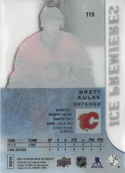 2015-16 Upper Deck Ice #119 Brett Kulak Back
