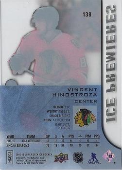 2015-16 Upper Deck Ice #138 Vincent Hinostroza Back