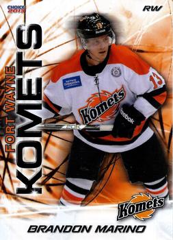 2012-13 Choice Fort Wayne Komets (ECHL) #2 Brandon Marino Front