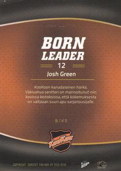 2015-16 Cardset Finland - Born Leader #BL7 Josh Green Back