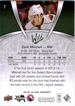 2015-16 Upper Deck AHL #7 Zack Mitchell Back