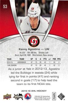 2015-16 Upper Deck AHL #53 Kenny Agostino Back