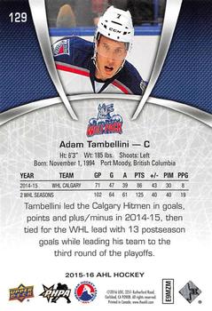 2015-16 Upper Deck AHL #129 Adam Tambellini Back