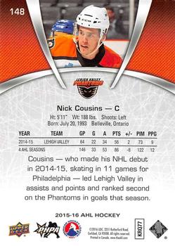 2015-16 Upper Deck AHL #148 Nick Cousins Back