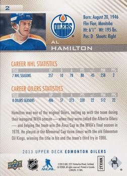 2013 Upper Deck Edmonton Oilers #2 Al Hamilton Back