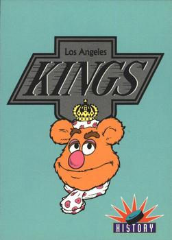 1994 Cardz Muppets Take the Ice #63 Los Angeles Kings Logo Front