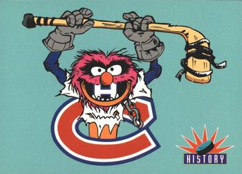 1994 Cardz Muppets Take the Ice #64 Montreal Canadiens Logo Front