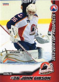 2013-14 Choice AHL Top Prospects #25 John Gibson Front